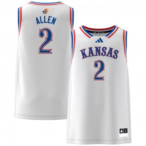 #2 Corbin Allen Kansas Jayhawks White Men's Jerseys 2025 College Basketball 484413-479