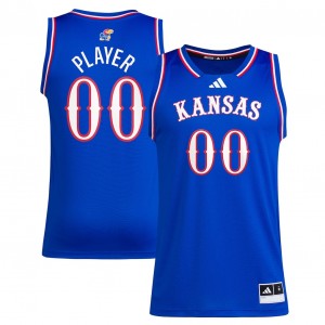 #00 Custom KU Royal Men's Jersey Official College Basketball 316183-636