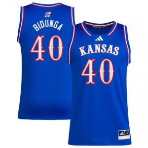 #40 Flory Bidunga Jayhawks Royal Men's Jerseys Official College Basketball 991186-871