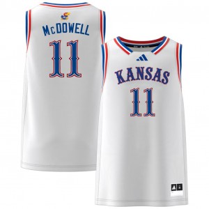 #11 Jamari McDowell KU White Men Jerseys Alumni College Basketball 137210-691