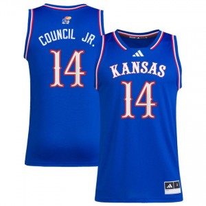 #14 Melvin Council Jr. KU Royal Mens Jerseys University College Basketball 650721-440