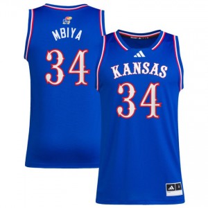 #34 Paul Mbiya University of Kansas Royal Men's Jerseys 2025-26 College Basketball 743764-335