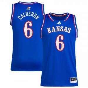 #6 Samis Calderon Kansas Royal Men's Jerseys NCAA College Basketball 222394-700