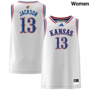 #13 Elmarko Jackson KU White Women's Jersey 2025-26 College Basketball 846327-398