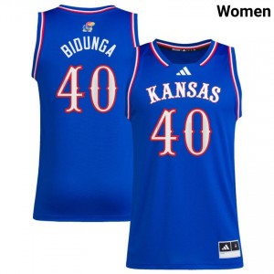#40 Flory Bidunga Kansas Royal Women Jersey Replica College Basketball 474948-111