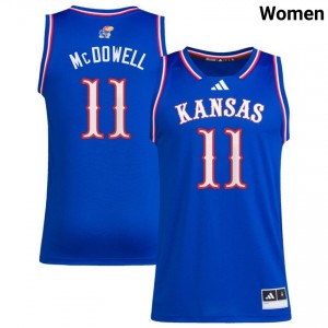 #11 Jamari McDowell University of Kansas Royal Women's Jersey Game College Basketball 623373-660