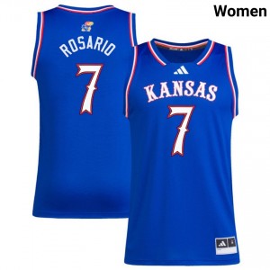 #7 Kohl Rosario Kansas Jayhawks Royal Womens Jersey University College Basketball 778402-919