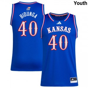 #40 Flory Bidunga Kansas Jayhawks Royal Youth Jersey Game College Basketball 667368-555