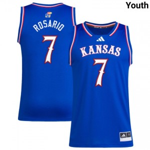 #7 Kohl Rosario University of Kansas Royal Youth Jersey Stitched College Basketball 893713-582