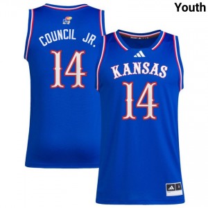 #14 Melvin Council Jr. Kansas Royal Youth Jerseys NCAA College Basketball 645583-438